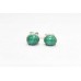 Women's Stud Earrings 925 Sterling Silver Green Malachite gem stone P 104